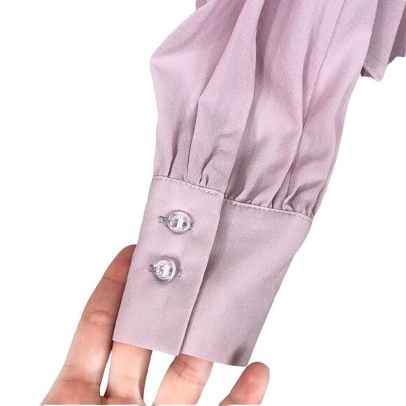Rachel Comey silk lilac long sleeves blouse.‎ Sz 0 - Picture 8 of 11